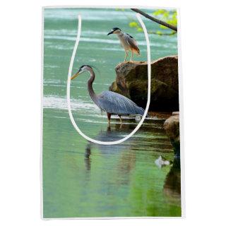 Two Herons by the River Medium Gift Bag