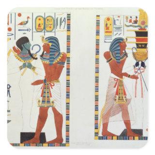 Two Murals from the Tombs of the Kings of Thebes, Square Sticker