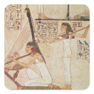 Two Musicians, from the Tomb of Rekhmire Square Sticker