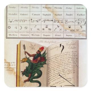 Two pages from 'The Magus' Square Sticker