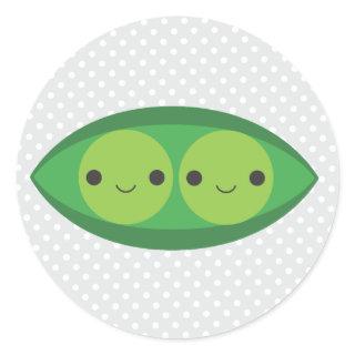 Two Peas in a Pod Classic Round Sticker