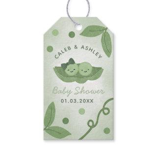 Two Peas In a Pod Twin Boy Girl Baby Shower Favor Gift Tags