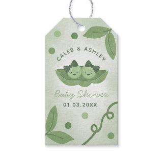 Two Peas In a Pod Twin Girl Baby Shower Favor Gift Tags
