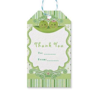 Two Peas in a Pod Twins Baby Shower Party Favor Gift Tags