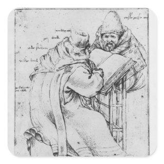 Two Rabbis Square Sticker
