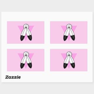 Two-Spirit Pink Triangle Flag Rectangular Sticker