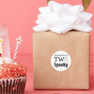 Two Spooky 2nd Birthday Classic Round Sticker