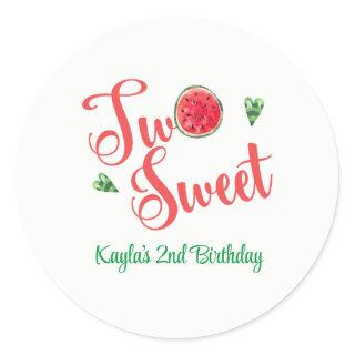 Two Sweet 2nd Birthday Classic Round Sticker
