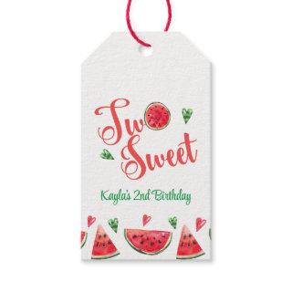 Two Sweet 2nd Birthday Gift Tags
