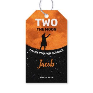 TWO the moon 2nd birthday party Space Astronaut Gift Tags