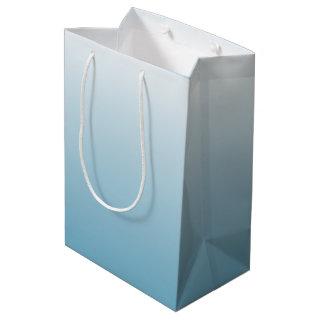 Two-tone gradient ombre angel blue medium gift bag