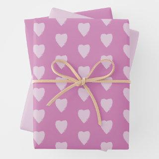 Two Tone Pink Hearts  Sheets