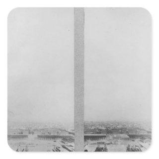Two views of the construction of the Eiffel 2 Square Sticker