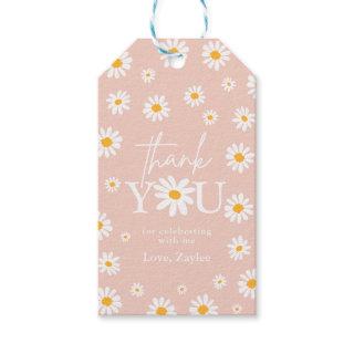 Two Wild 2nd Birthday Party Boho Retro Daisy Gift Tags