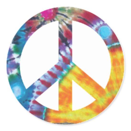 TYE DYE PEACE STICKERS