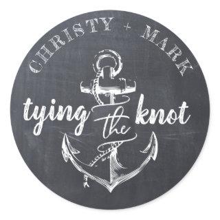 Tying the Knot Anchor Chalkboard | Wedding Sticker