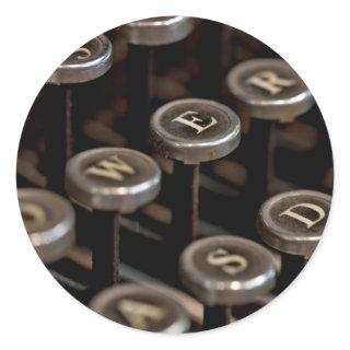 Typewriter Classic Round Sticker