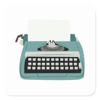 Typewriter Square Sticker