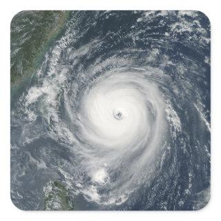 Typhoon Longwang  approaching Taiwan Square Sticker