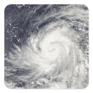 Typhoon Lupit over the western Pacific Ocean Square Sticker