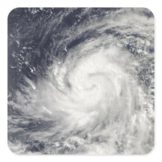 Typhoon Lupit over the western Pacific Ocean Square Sticker