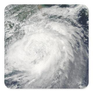 Typhoon Morakot over China Square Sticker