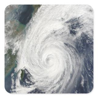 Typhoon Tokage south of Japan Square Sticker