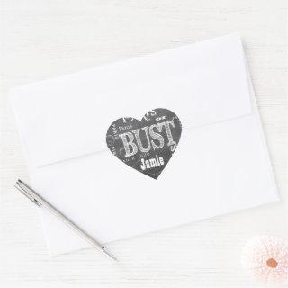 Typography Calligraphy Paris France Eiffel Tower Heart Sticker