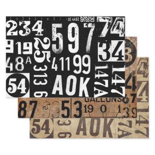 Typography Numbers Decoupage