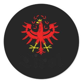 Tyrol Tyrolean Eagle Tyrolean Coat of Arms Men Classic Round Sticker