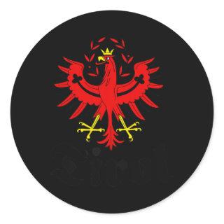 Tyrol Tyrolean Eagle Tyrolean Coat of Arms Men Classic Round Sticker