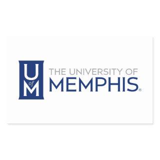 U of M University of Memphis Rectangular Sticker