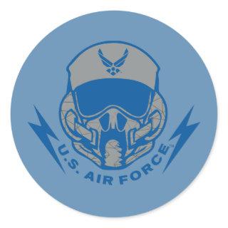 U.S. Air Force | Blue Helmet Classic Round Sticker