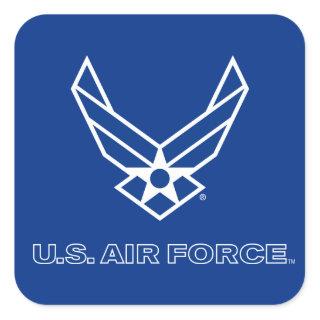 U.S. Air Force Logo - Blue Square Sticker