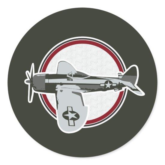 U.S. Air Force Plane Classic Round Sticker