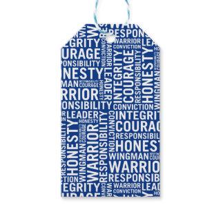 U.S. Air Force Text Blue Pattern Gift Tags