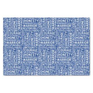 U.S. Air Force Text Blue Pattern Tissue Paper