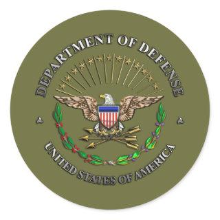 U.S. Department of Defense Classic Round Sticker