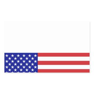 U.S. Flag - Write Your Own Text Rectangular Sticker