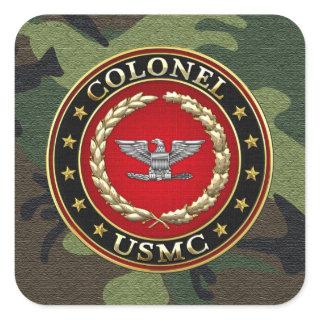 U.S. Marines: Colonel (USMC Col) [3D] Square Sticker