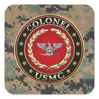 U.S. Marines: Colonel (USMC Col) [3D] Square Sticker