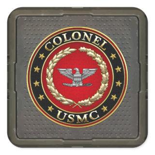U.S. Marines: Colonel (USMC Col) [3D] Square Sticker