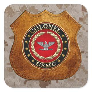 U.S. Marines: Colonel (USMC Col) [3D] Square Sticker