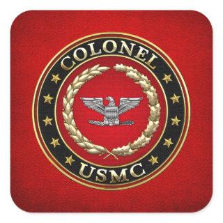 U.S. Marines: Colonel (USMC Col) [3D] Square Sticker