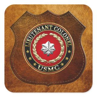U.S. Marines: Lieutenant Colonel (USMC LtCol) [3D] Square Sticker