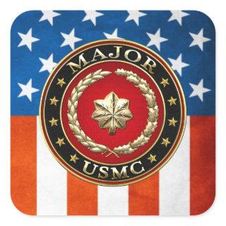 U.S. Marines: Major (USMC Maj) [3D] Square Sticker