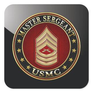 U.S. Marines: Master Sergeant (USMC MSgt) [3D] Square Sticker
