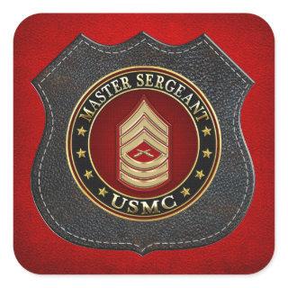 U.S. Marines: Master Sergeant (USMC MSgt) [3D] Square Sticker