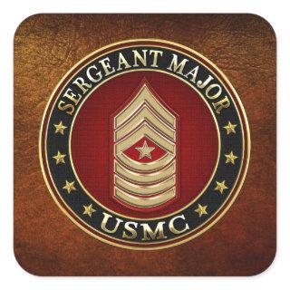 U.S. Marines: Sergeant Major (USMC SgtMaj) [3D] Square Sticker