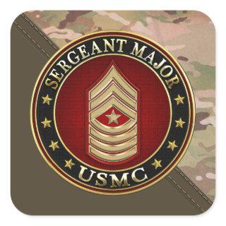 U.S. Marines: Sergeant Major (USMC SgtMaj) [3D] Square Sticker